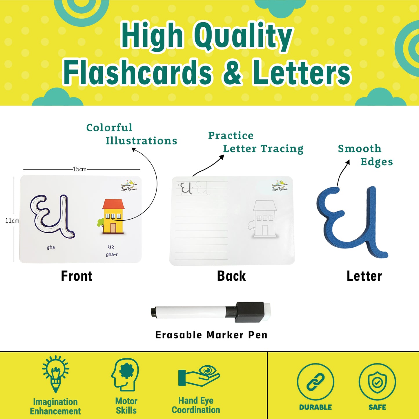 Gujarati Alphabet and Number Wooden Letter Puzzle