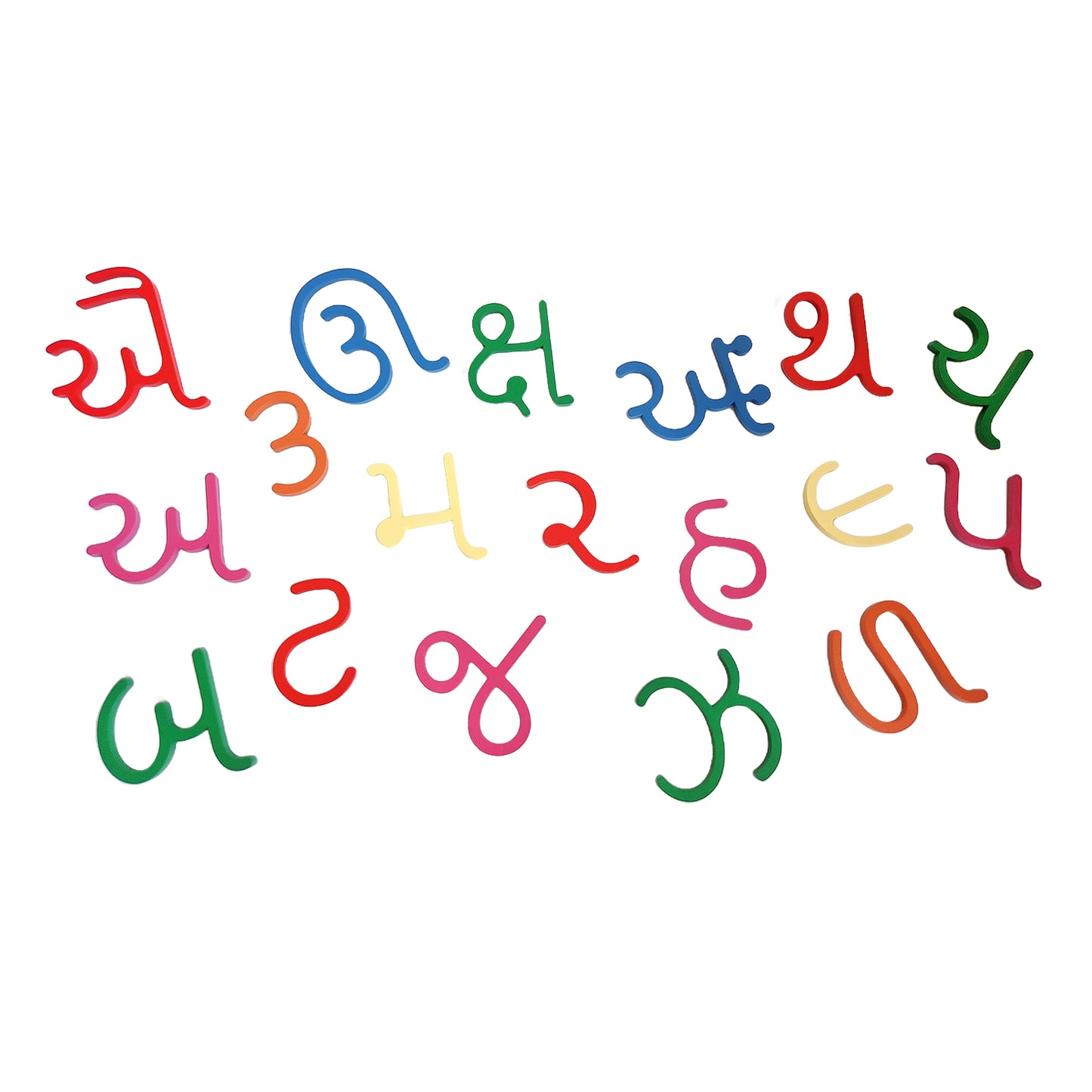 Gujarati Alphabet and Number Wooden Letter Puzzle
